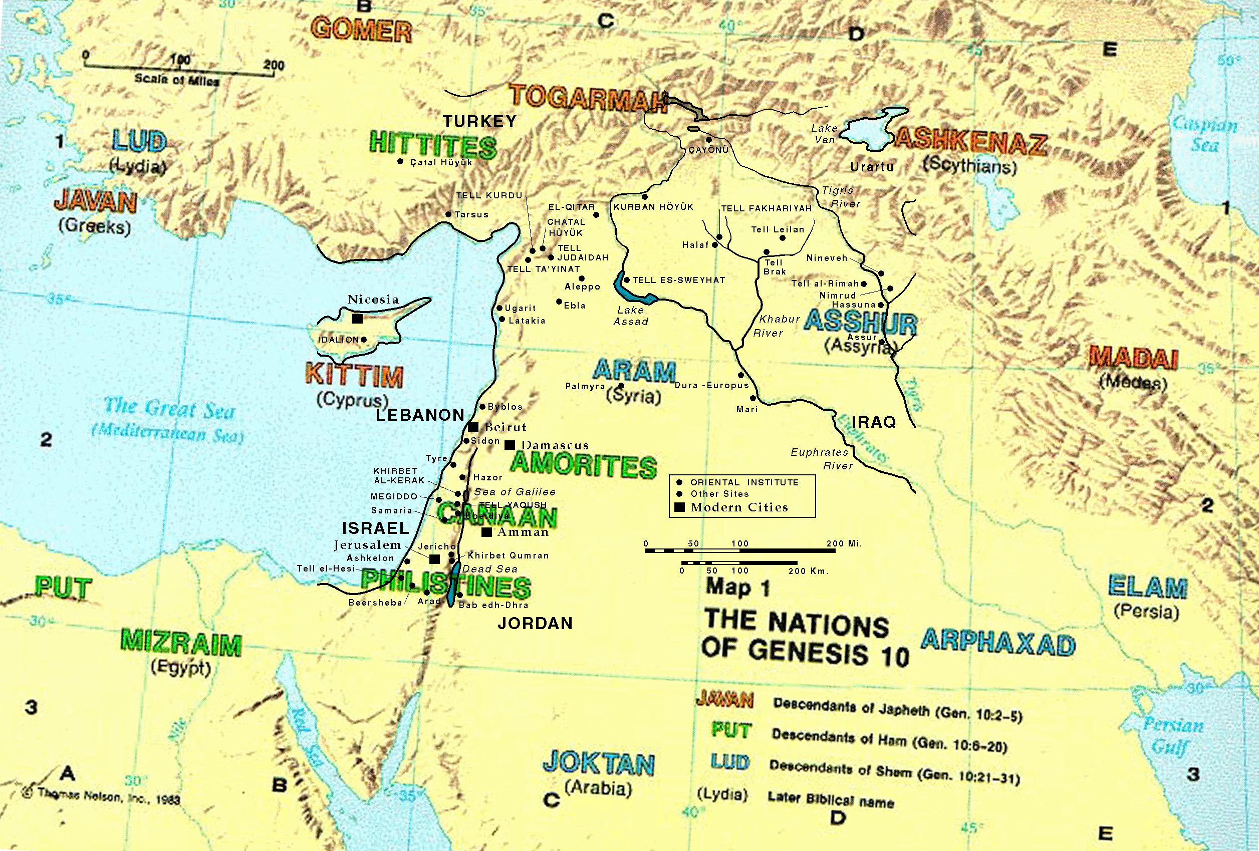 Biblical Maps With Modern Map Overlay